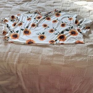 Sunflower Print Women's Top